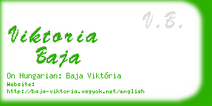 viktoria baja business card